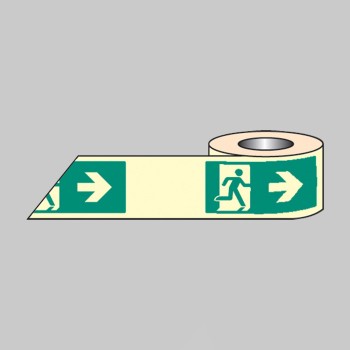 Man Arrow Right Photoluminescent Tape (Glow in the Dark) - 