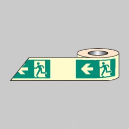 Man Arrow Left Photoluminescent Tape (Glow in the Dark) - 