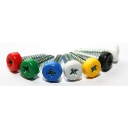 White Poly Top Screws (Pack 12) - 