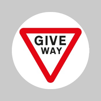 Stop Give Way - Floor Graphic - 