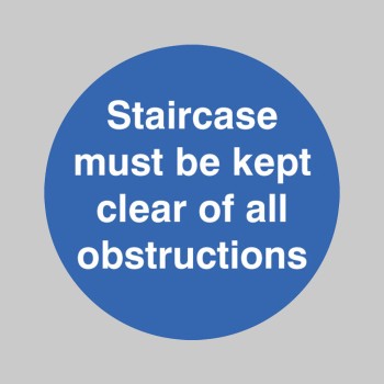 Staircase Must be Kept Clear - Floor Graphic - 