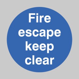 Fire Escape Keep Clear - Floor Graphic - 