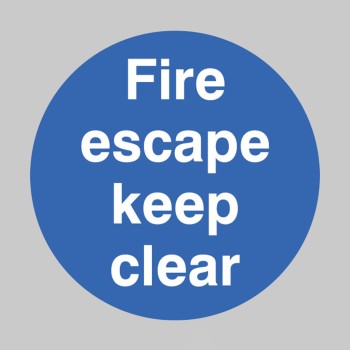 Fire Escape Keep Clear - Floor Graphic - 