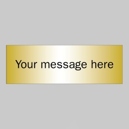 Custom - Brushed Brass Effect Sign - 300 x 100mm - 