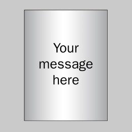 Custom - Brushed Aluminium Effect Sign - 150 x 200mm - 