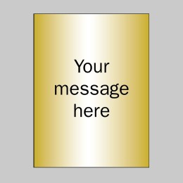 Custom - Brushed Brass Effect Sign - 150 x 200mm - 