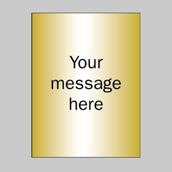 Custom - Brushed Brass Effect Sign - 150 x 200mm - 