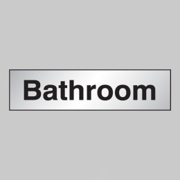 Bathroom - Engraved - Aluminium / Brass Effect - 