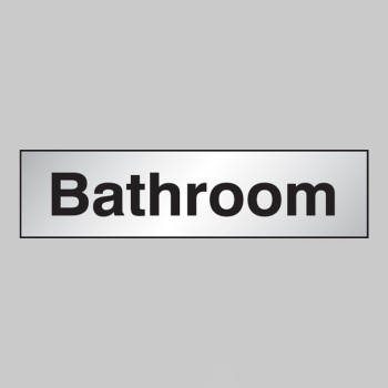 Bathroom - Engraved - Aluminium / Brass Effect - 