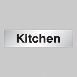 Kitchen Sign - Engraved - Aluminium / Brass Effect - 