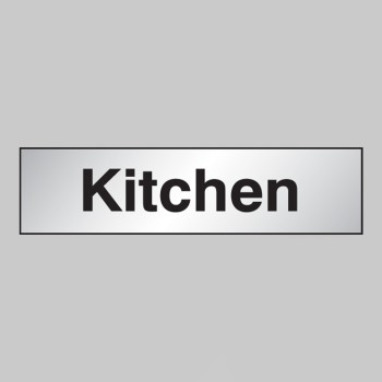 Kitchen Sign - Engraved - Aluminium / Brass Effect - 