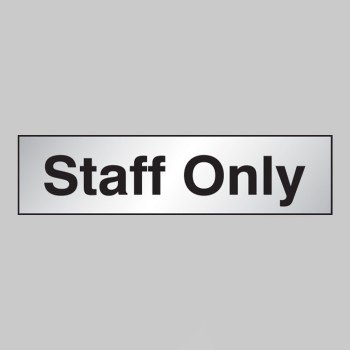 Staff Only - Engraved - Aluminium / Brass Effect - Staff Only - Engraved - Aluminium / Brass Effect -