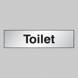 Toilet - Engraved - Aluminium / Brass Effect  - 