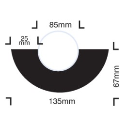 Impact Protection - Curvature for 85mm Diameter Pipes - Self Adhesive - 
