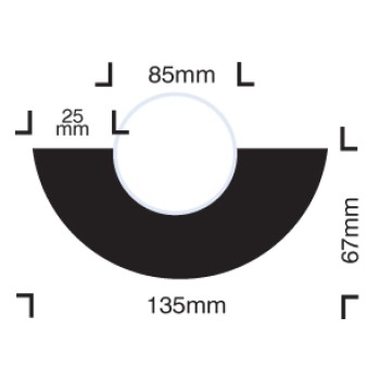 Impact Protection - Curvature for 85mm Diameter Pipes - Self Adhesive - Impact Protection - Curvature for 85mm Diameter Pipes - Self Adhesive -