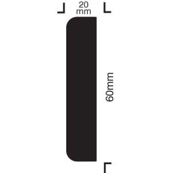 Impact Protection - Rectangle 60 / 20 - Self Adhesive - 
