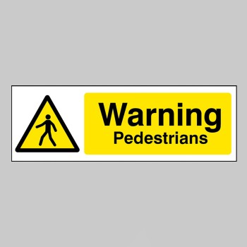 Warning - Pedestrians - Warning - Pedestrians -