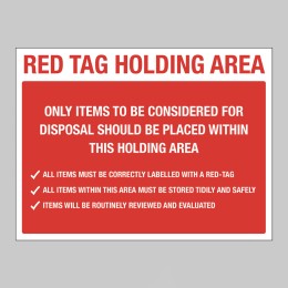 Red Tag Holding Area Items for Disposal - 