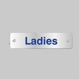 Ladies - Aluminium Visual Impact Sign with Stand-off Locators - 