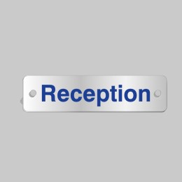 Reception - Aluminium Visual Impact Sign with Stand-off Locators - 
