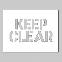 Stencil - Keep Clear - 