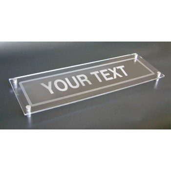Your Message Here - Acrylic Sign with Stand-off Locators - 