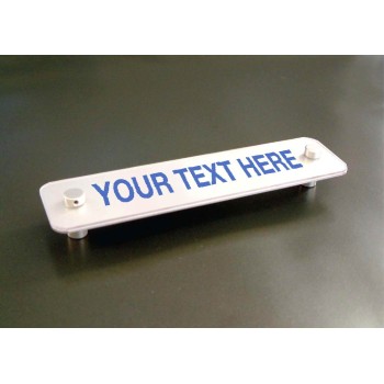 Your Message Here - Visual Impact Door Sign - Aluminium with Stand-off Locators - 