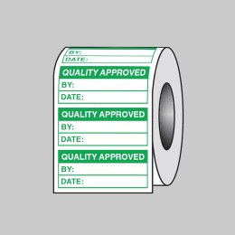 Quality Approved (Roll of 100 Labels) - 