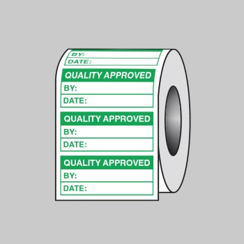 Quality Approved (Roll of 100 Labels) - 