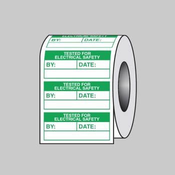 Tested for Electric (Roll of 100 Labels) - 