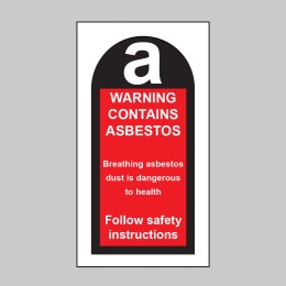 Contains Asbestos (Roll of 100 Labels) - 
