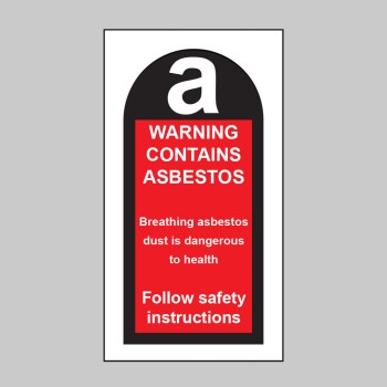 Contains Asbestos (Roll of 100 Labels) - 