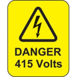 Danger - 415 Volts - Labels - 