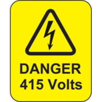 Danger - 415 Volts - Labels - 