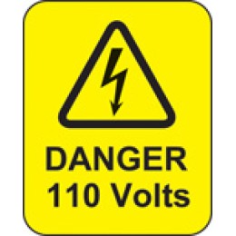 Danger - 110 Volts - Labels - 