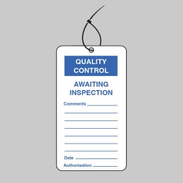 Quality Control Tag - Awaiting Inspection (Pack of 10) - 