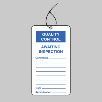 Quality Control Tag - Awaiting Inspection (Pack of 10) - 