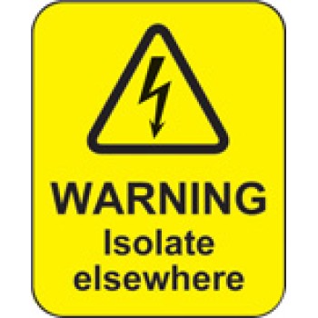 Warning - Isolate Elsewhere Labels - 