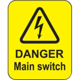 Danger - Main Switch Labels - 