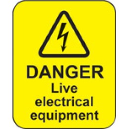 Danger - Live Electrical Equipment Labels - 