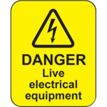 Danger - Live Electrical Equipment Labels - Danger - Live Electrical Equipment Labels -