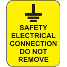 Safety Electrical Connection Do Not Remove Labels - 