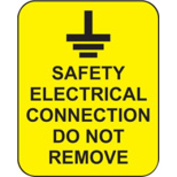 Safety Electrical Connection Do Not Remove Labels - 