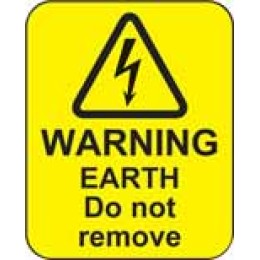 Warning - Earth Do Not Remove Labels - 