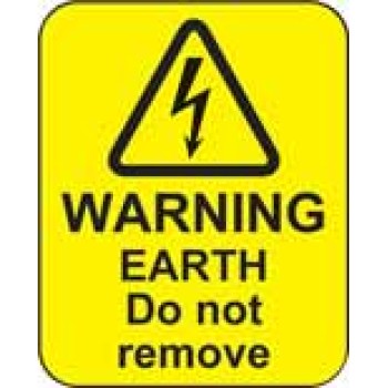 Warning - Earth Do Not Remove Labels - 
