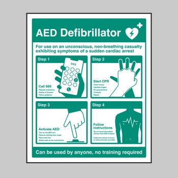 AED Defibrillator Instructions - 