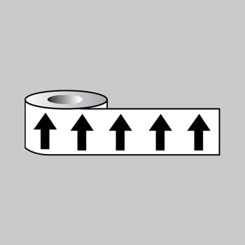 Black Arrows On White - Pipeline ID Tape - 
