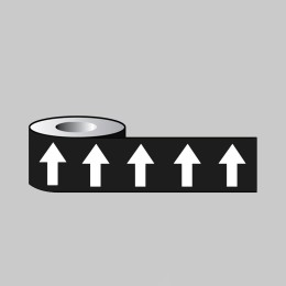 White Arrows On Black - Pipeline ID Tape - 