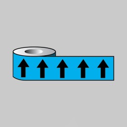 Black Arrows On Light Blue - Pipeline ID Tape - 