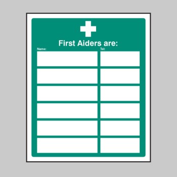 First Aiders Are (Space for 6) - 
